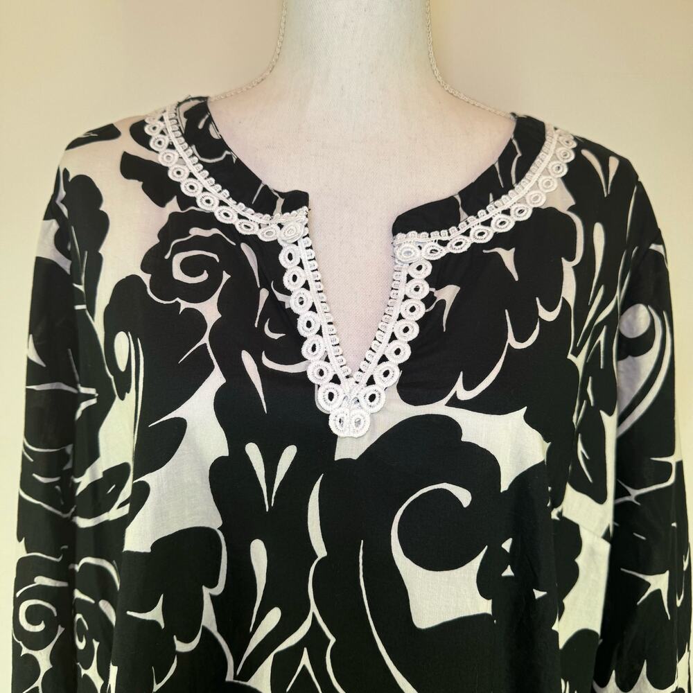Vince Camuto Women's Blue Floral Flutter Sleeve with Tank Underlay Top Blouse L